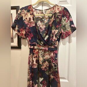 Tua Floral High Low Wrap Dress